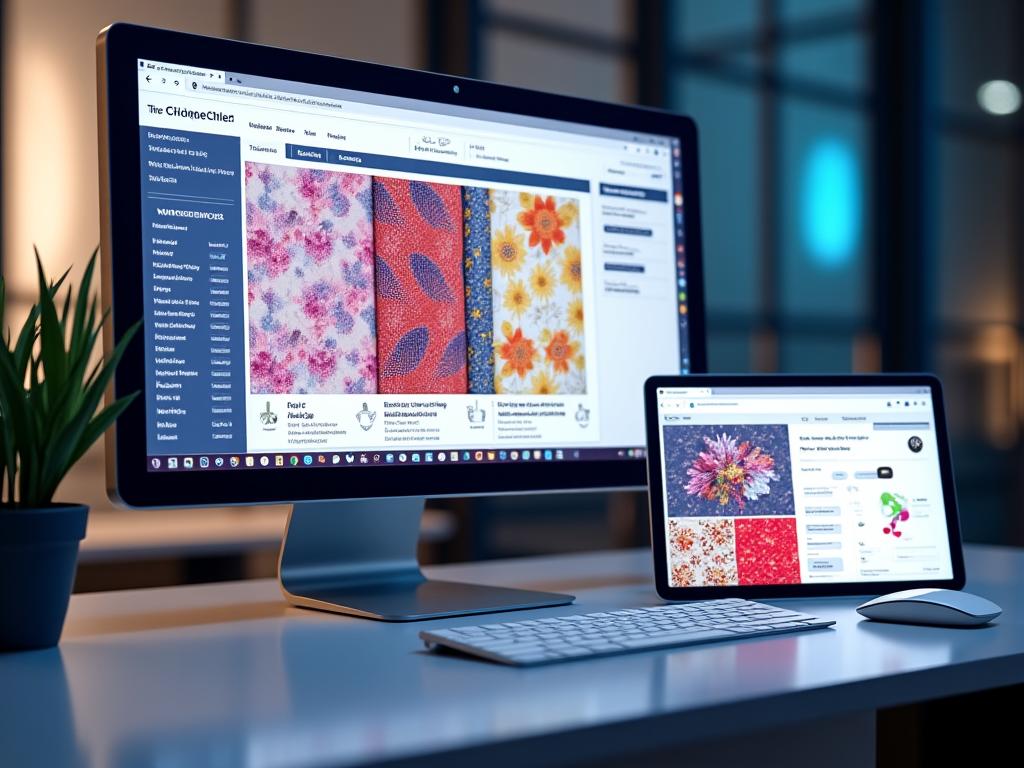 Digital textile design interface and e-commerce platform for online fabric sales